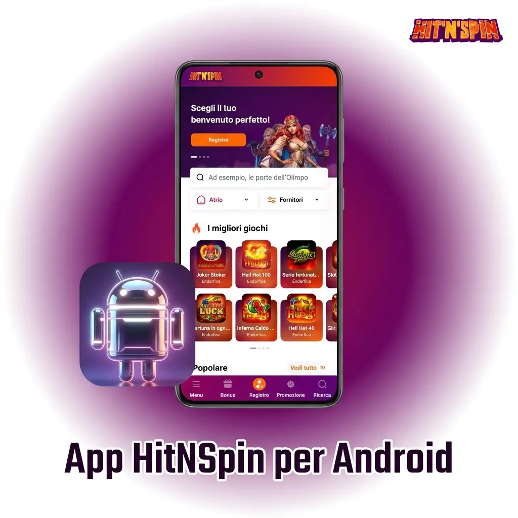 App HitNSpin per Android: accesso a scommesse sportive e giochi da casinò ovunque ti trovi