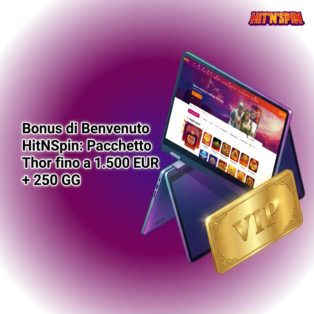 Pacchetto Thor HitNSpin: bonus benvenuto fino a 1.500 EUR e 250 giri gratuiti su 4 depositi