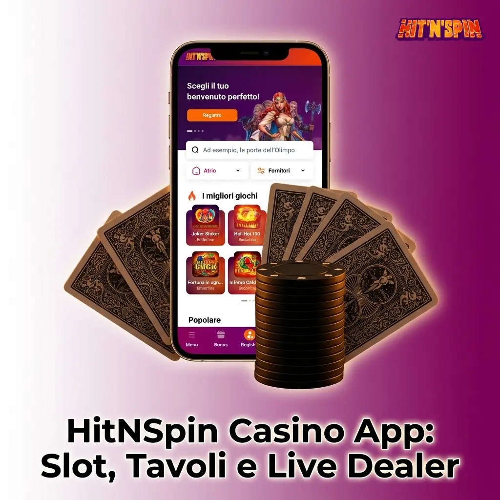App HitNSpin Casino: slot, blackjack, roulette e live dealer in streaming HD su smartphone