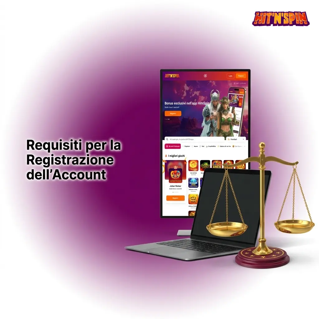 Requisiti registrazione HitNSpin: età 18+, residenza italiana, un solo account, documenti validi e dati veritieri per KYC