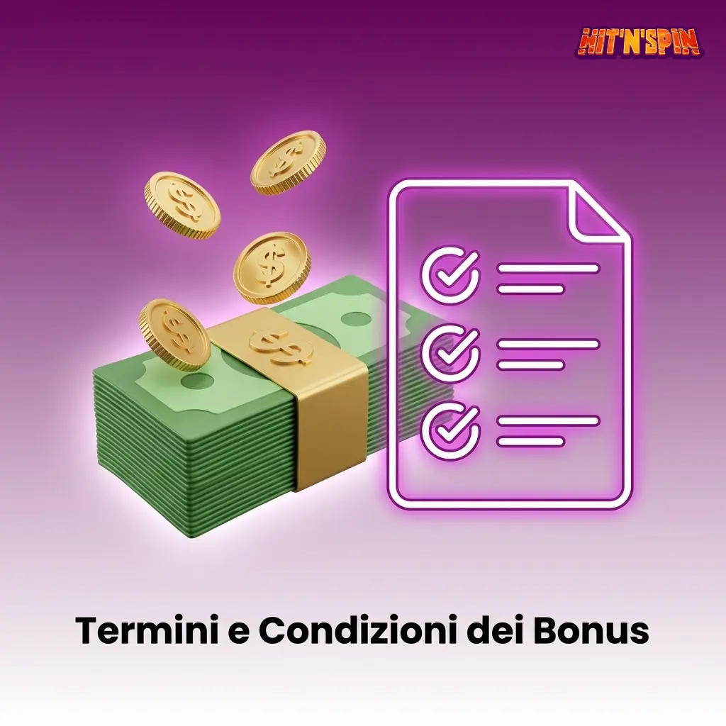 Termini e condizioni bonus HitNSpin: deposito minimo, requisiti puntata, validità e regole per giocatori italiani verificati