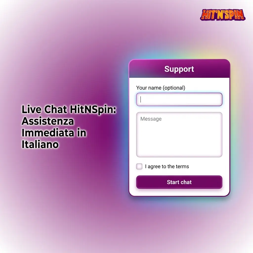 Operatore live chat HitNSpin assiste un utente in italiano su problemi di account e pagamenti in tempo reale